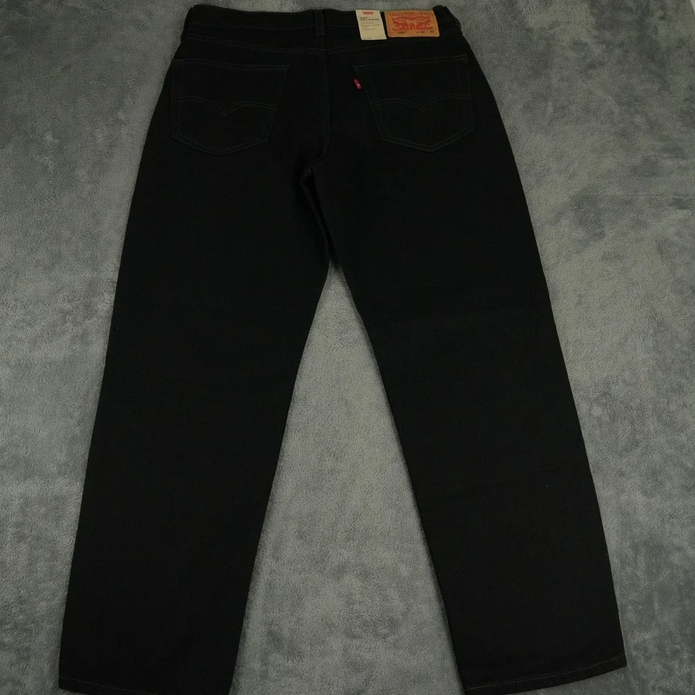 Levi's 550 Relaxed Jeans Mens 33x30 Black Denim Tapered Leg Zip Fly Cotton